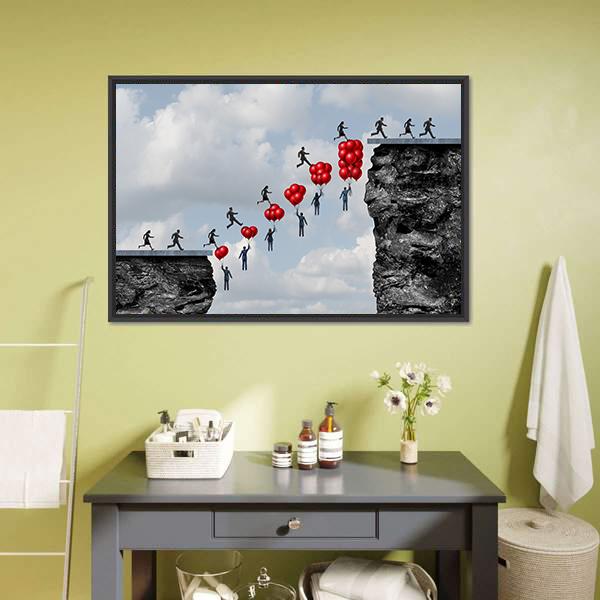 Business Teamwork Success Canvas Wall Art-5 Horizontal-Gallery Wrap-22" x 12"-Tiaracle