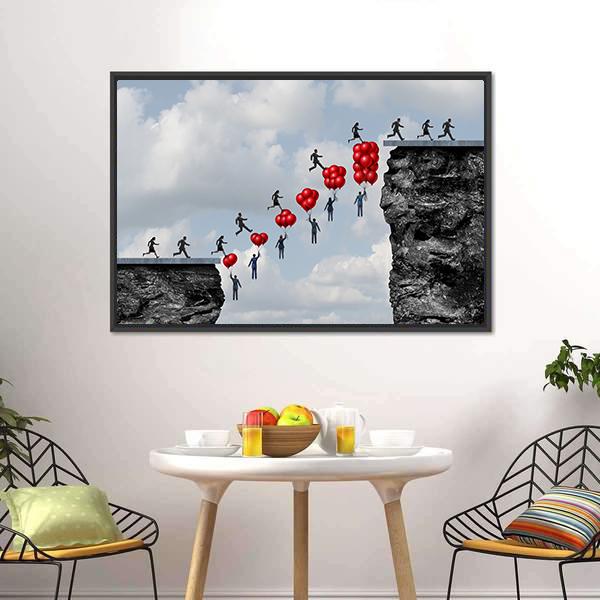 Business Teamwork Success Canvas Wall Art-5 Horizontal-Gallery Wrap-22" x 12"-Tiaracle