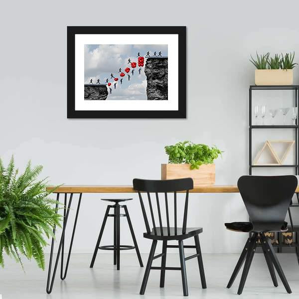 Business Teamwork Success Canvas Wall Art-5 Horizontal-Gallery Wrap-22" x 12"-Tiaracle