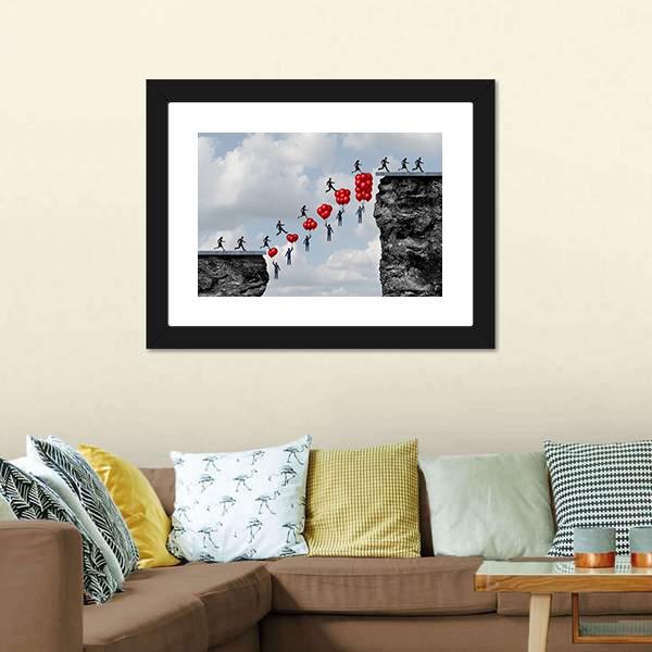 Business Teamwork Success Canvas Wall Art-5 Horizontal-Gallery Wrap-22" x 12"-Tiaracle