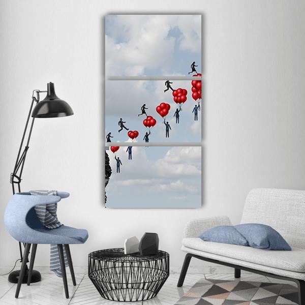 Business Teamwork Success Vertical Canvas Wall Art-3 Vertical-Gallery Wrap-12" x 25"-Tiaracle