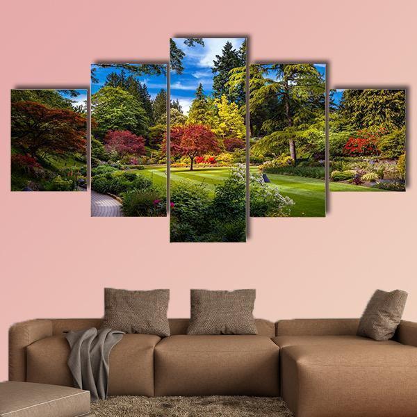 Butchart Garden Canvas Wall Art-5 Star-Gallery Wrap-62" x 32"-Tiaracle