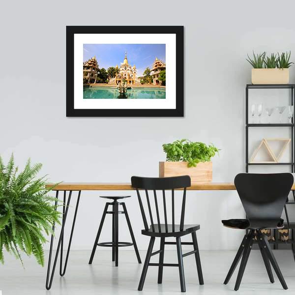 Buu Long Pagoda Canvas Wall Art-3 Horizontal-Gallery Wrap-25" x 16"-Tiaracle