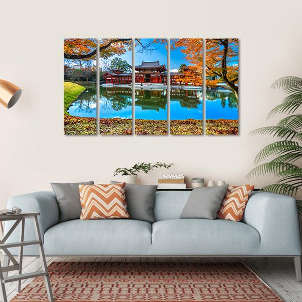 Byodo-In Temple Canvas Wall Art-5 Horizontal-Gallery Wrap-22" x 12"-Tiaracle