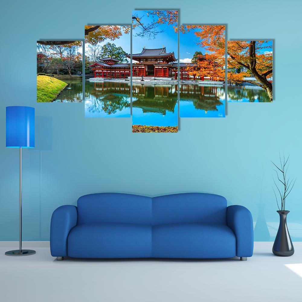 Byodo-In Temple Canvas Wall Art-5 Star-Gallery Wrap-62" x 32"-Tiaracle