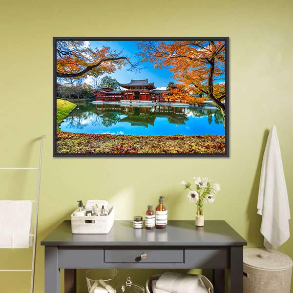 Byodo-In Temple Canvas Wall Art-3 Horizontal-Gallery Wrap-25" x 16"-Tiaracle