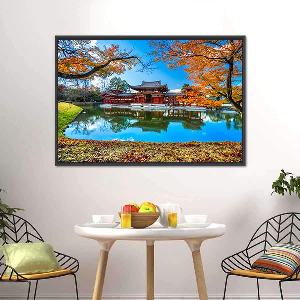Byodo-In Temple Canvas Wall Art-3 Horizontal-Gallery Wrap-25" x 16"-Tiaracle