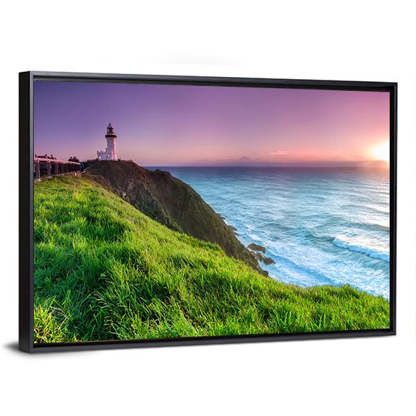 Byron Bay Lighthouse Canvas Wall Art-3 Horizontal-Gallery Wrap-25" x 16"-Tiaracle