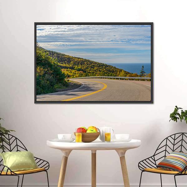 Cabot Trail Highway Canvas Wall Art-3 Horizontal-Gallery Wrap-25" x 16"-Tiaracle