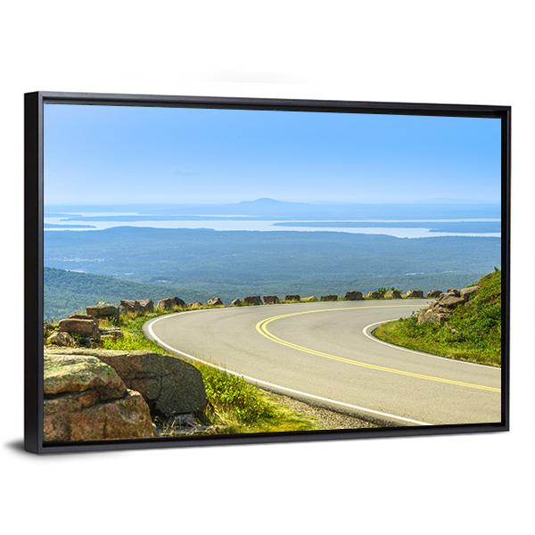 Cadillac Mountain Drive Canvas Wall Art-3 Horizontal-Gallery Wrap-25" x 16"-Tiaracle