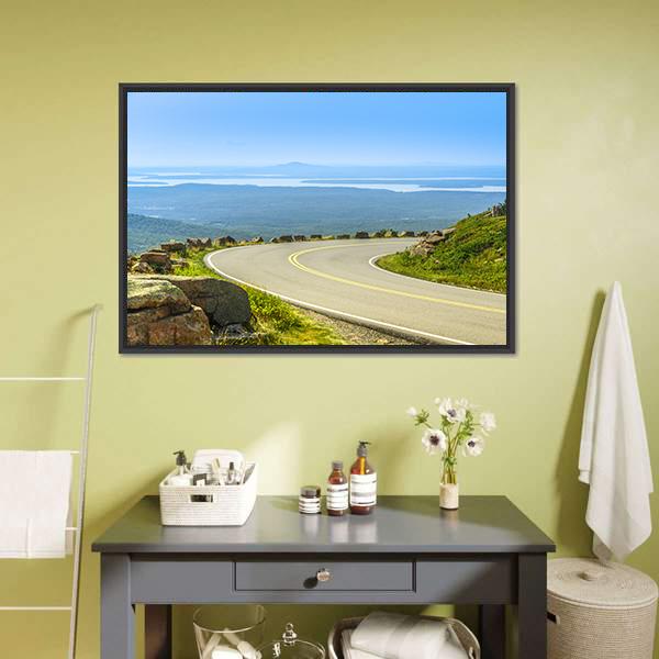 Cadillac Mountain Drive Canvas Wall Art-3 Horizontal-Gallery Wrap-25" x 16"-Tiaracle