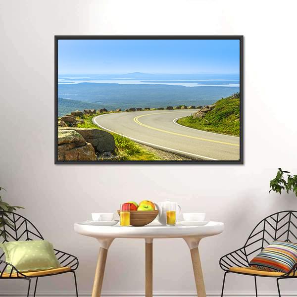 Cadillac Mountain Drive Canvas Wall Art-3 Horizontal-Gallery Wrap-25" x 16"-Tiaracle