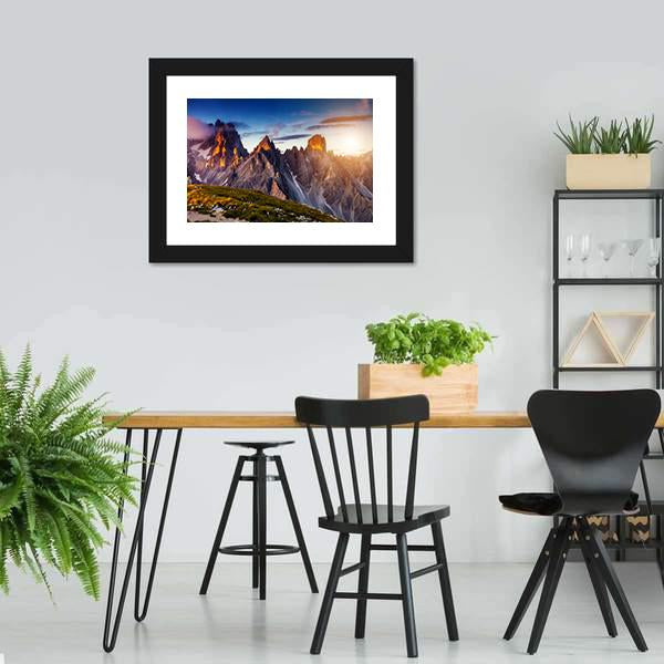 Cadini Di Misurina Range Canvas Wall Art-3 Horizontal-Gallery Wrap-25" x 16"-Tiaracle