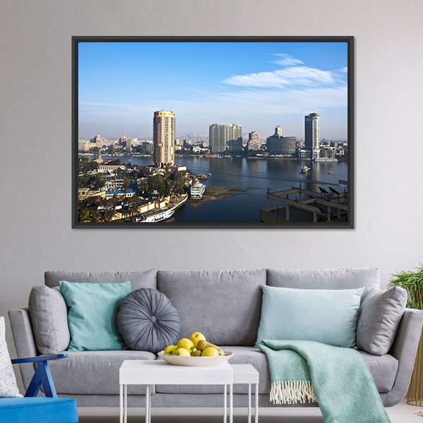 Cairo City Panoramic Canvas Wall Art-1 Piece-36" x 12"-Tiaracle
