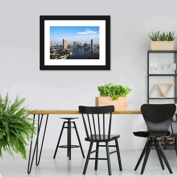 Cairo City Panoramic Canvas Wall Art-1 Piece-36" x 12"-Tiaracle
