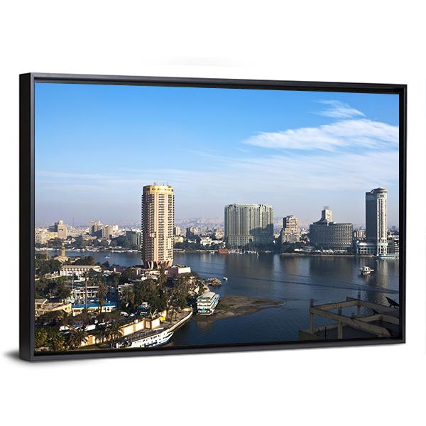 Cairo City Panoramic Canvas Wall Art-1 Piece-36" x 12"-Tiaracle