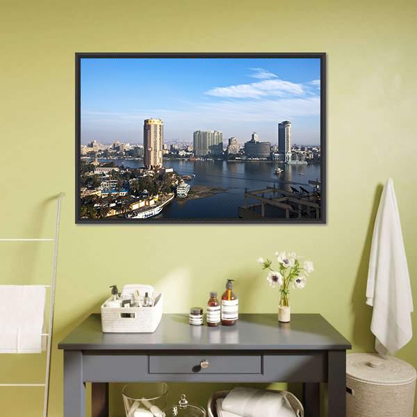Cairo City Panoramic Canvas Wall Art-1 Piece-36" x 12"-Tiaracle