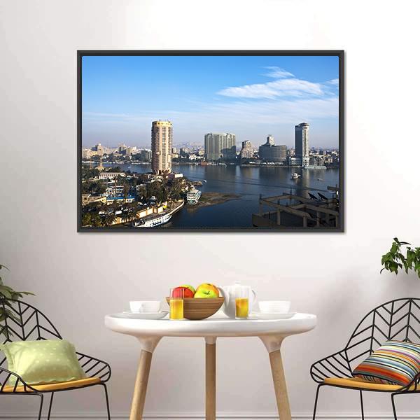 Cairo City Panoramic Canvas Wall Art-1 Piece-36" x 12"-Tiaracle