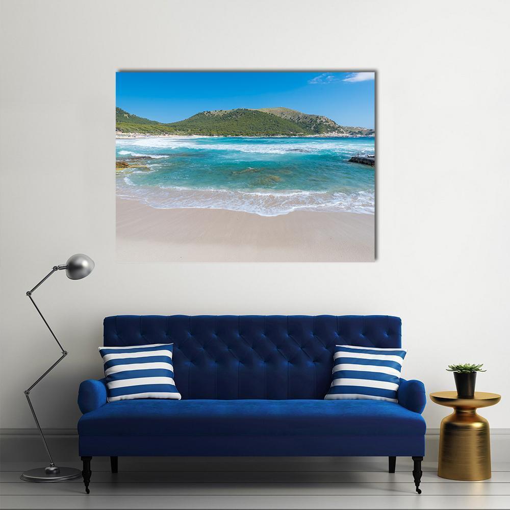 Cala Agulla On Mallorca Canvas Wall Art-1 Piece-Gallery Wrap-48" x 32"-Tiaracle