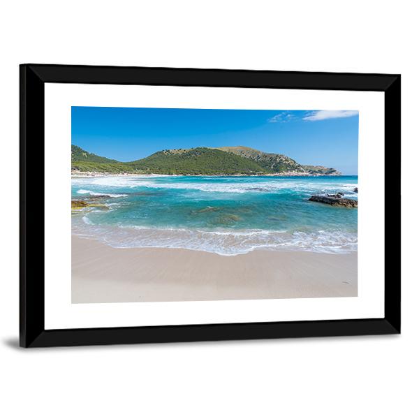 Cala Agulla On Mallorca Canvas Wall Art-3 Horizontal-Gallery Wrap-25" x 16"-Tiaracle