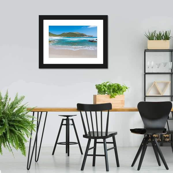 Cala Agulla On Mallorca Canvas Wall Art-3 Horizontal-Gallery Wrap-25" x 16"-Tiaracle