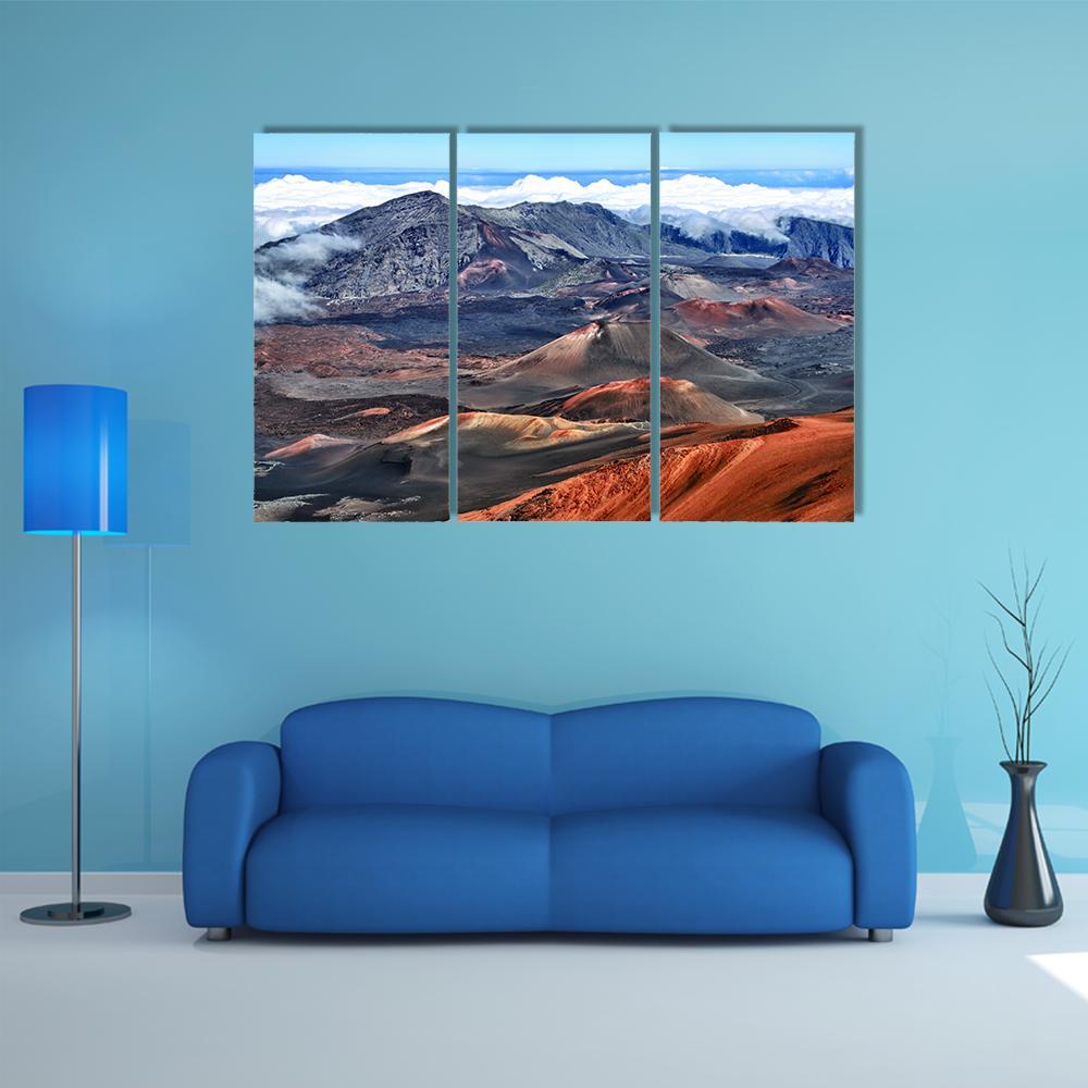 Haleakala Volcano Hawaii Canvas Wall Art-3 Horizontal-Gallery Wrap-37" x 24"-Tiaracle