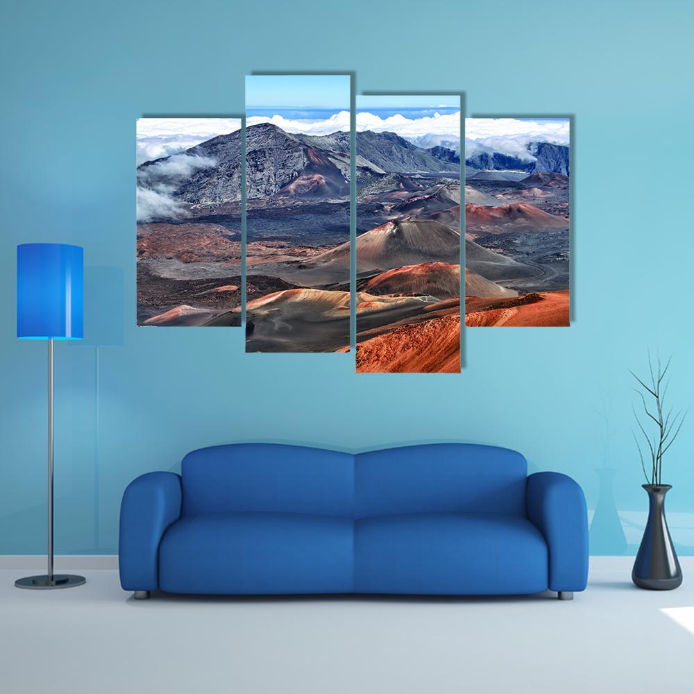 Haleakala Volcano Hawaii Canvas Wall Art-4 Pop-Gallery Wrap-50" x 32"-Tiaracle
