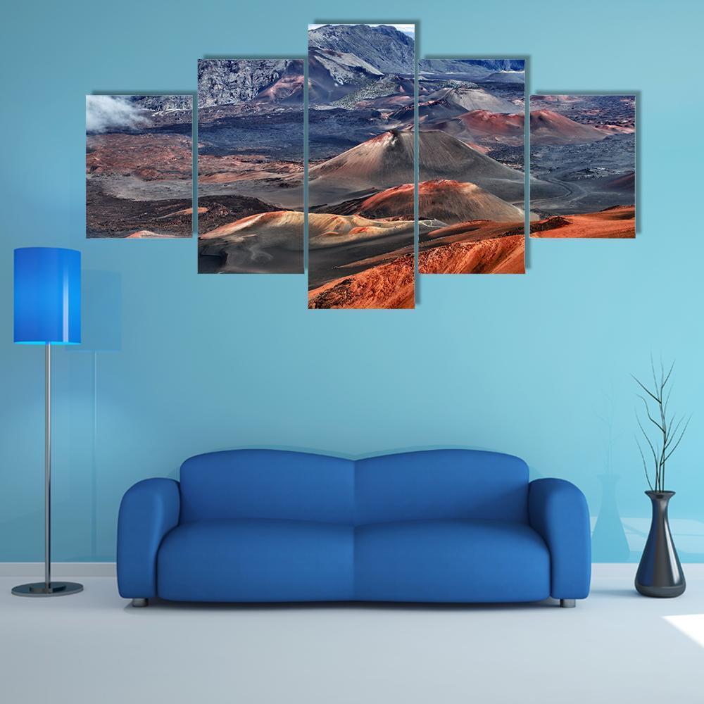Haleakala Volcano Hawaii Canvas Wall Art-5 Star-Gallery Wrap-62" x 32"-Tiaracle