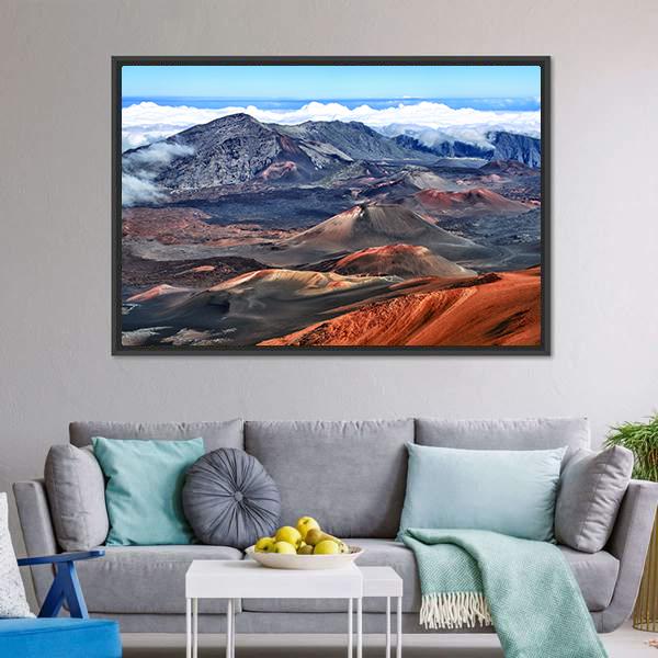 Haleakala Volcano Hawaii Canvas Wall Art-1 Piece-Floating Frame-24" x 16"-Tiaracle