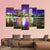 California Downtown City Skyline Canvas Wall Art-5 Pop-Gallery Wrap-47" x 32"-Tiaracle
