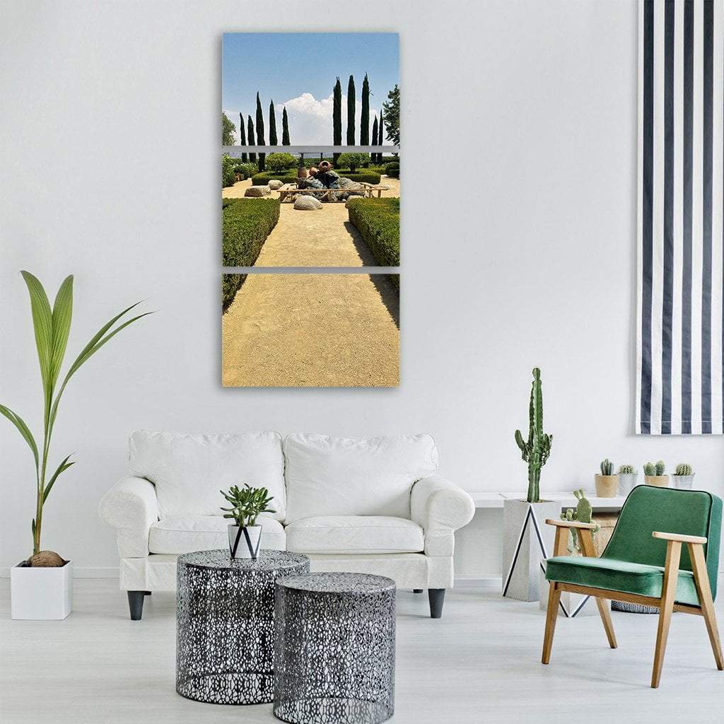 California Vineyard Vertical Canvas Wall Art-3 Vertical-Gallery Wrap-12" x 25"-Tiaracle