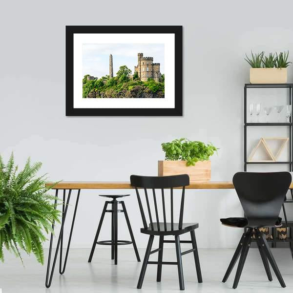 Calton Hill In Edinburgh Canvas Wall Art-3 Horizontal-Gallery Wrap-25" x 16"-Tiaracle