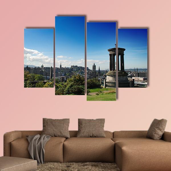 Calton Hill Scotland Canvas Wall Art-4 Pop-Gallery Wrap-50&quot; x 32&quot;-Tiaracle