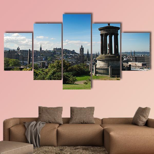 Calton Hill Scotland Canvas Wall Art-5 Star-Gallery Wrap-62&quot; x 32&quot;-Tiaracle