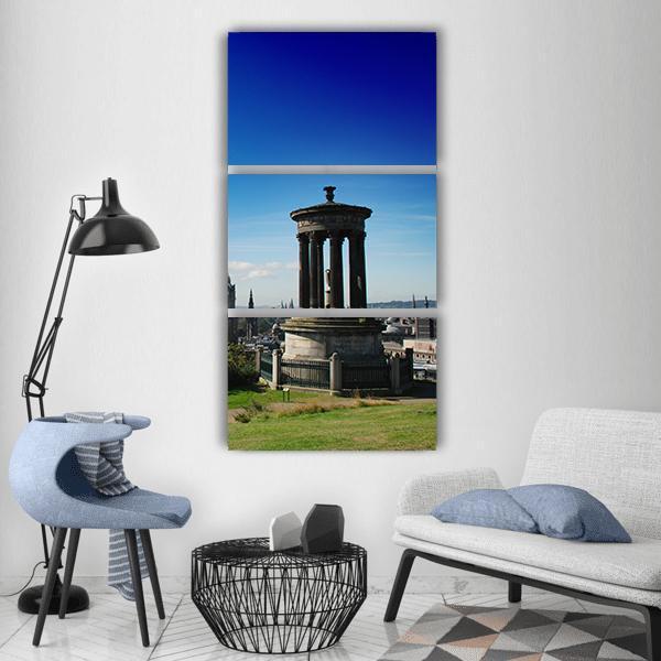Calton Hill Scotland Vertical Canvas Wall Art-3 Vertical-Gallery Wrap-12" x 25"-Tiaracle