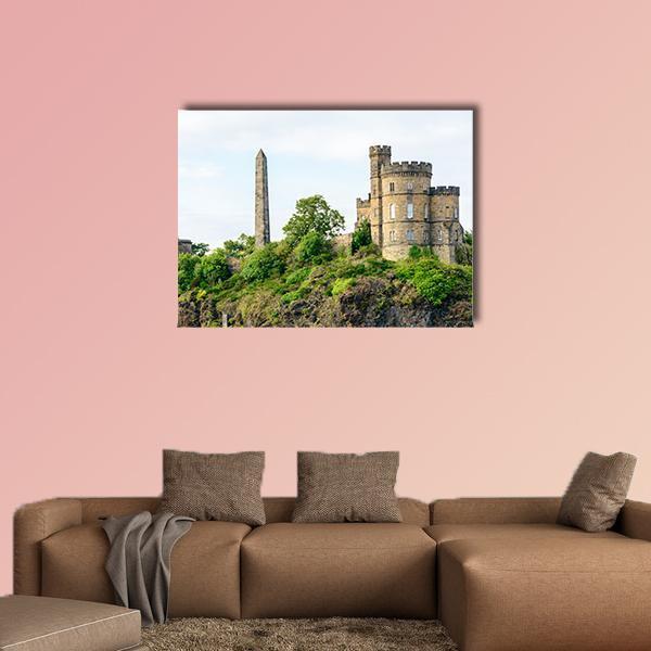 Calton Hill In Edinburgh Canvas Wall Art-1 Piece-Gallery Wrap-48" x 32"-Tiaracle