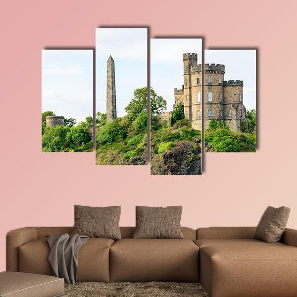 Calton Hill In Edinburgh Canvas Wall Art-4 Pop-Gallery Wrap-50" x 32"-Tiaracle