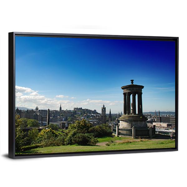 Calton Hill Scotland Canvas Wall Art-3 Horizontal-Gallery Wrap-25&quot; x 16&quot;-Tiaracle