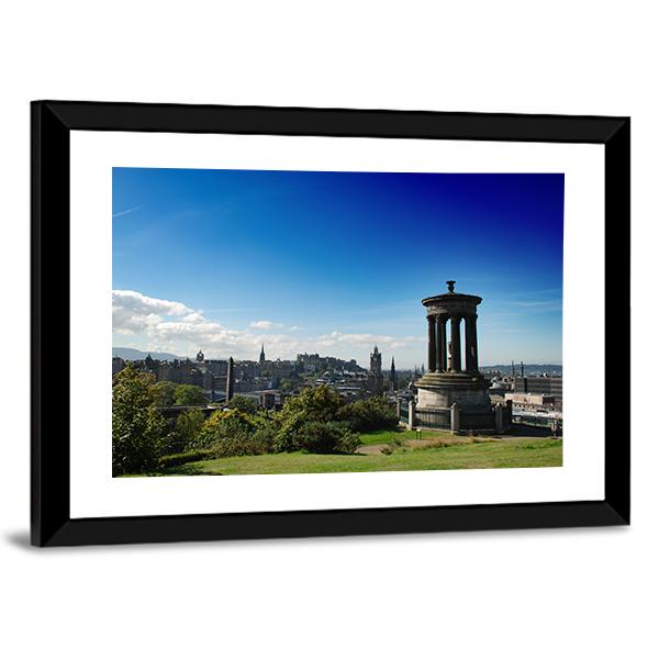 Calton Hill Scotland Panoramic Canvas Wall Art-1 Piece-36" x 12"-Tiaracle