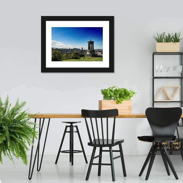 Calton Hill Scotland Panoramic Canvas Wall Art-1 Piece-36" x 12"-Tiaracle