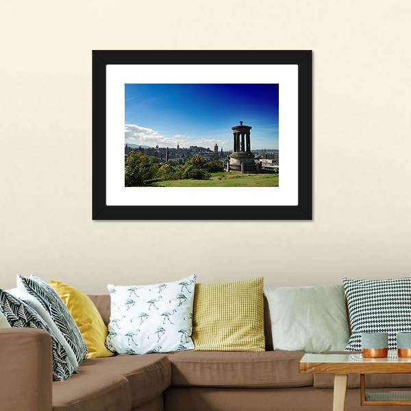 Calton Hill Scotland Panoramic Canvas Wall Art-1 Piece-36" x 12"-Tiaracle