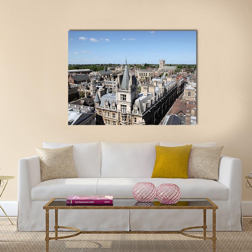 Cambridge's Historical Buildings Canvas Wall Art-1 Piece-Gallery Wrap-48" x 32"-Tiaracle