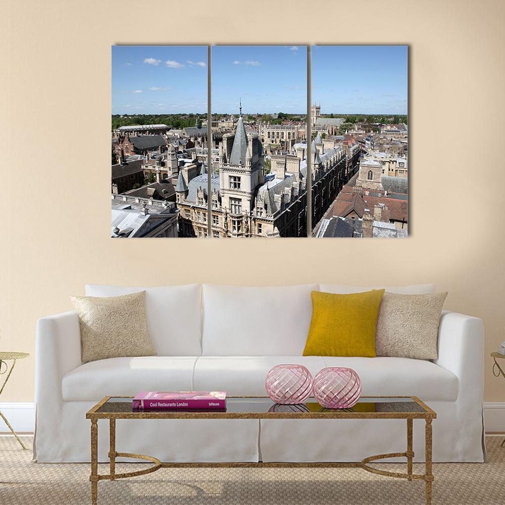 Cambridge's Historical Buildings Canvas Wall Art-3 Horizontal-Gallery Wrap-37" x 24"-Tiaracle