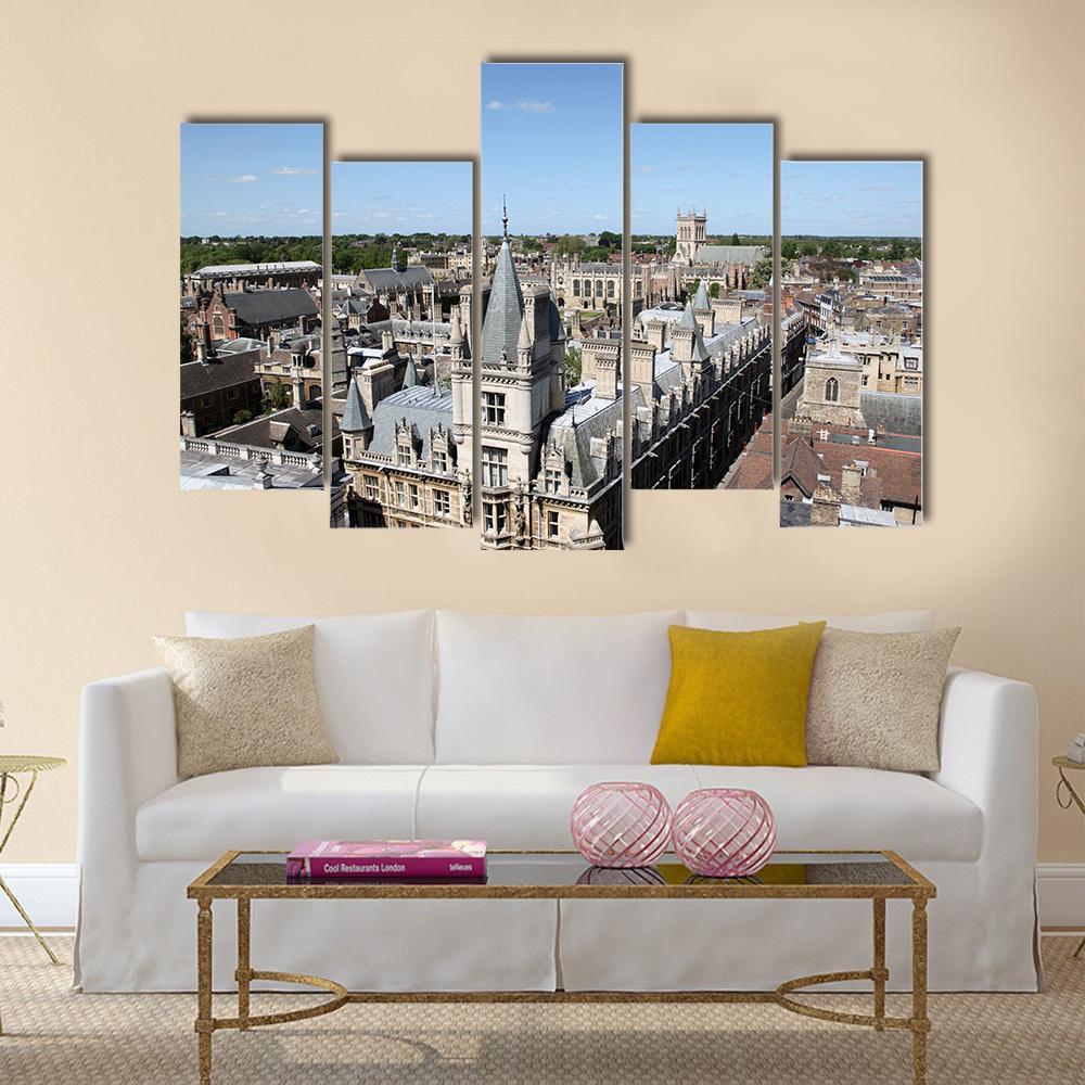 Cambridge's Historical Buildings Canvas Wall Art-5 Pop-Gallery Wrap-47" x 32"-Tiaracle