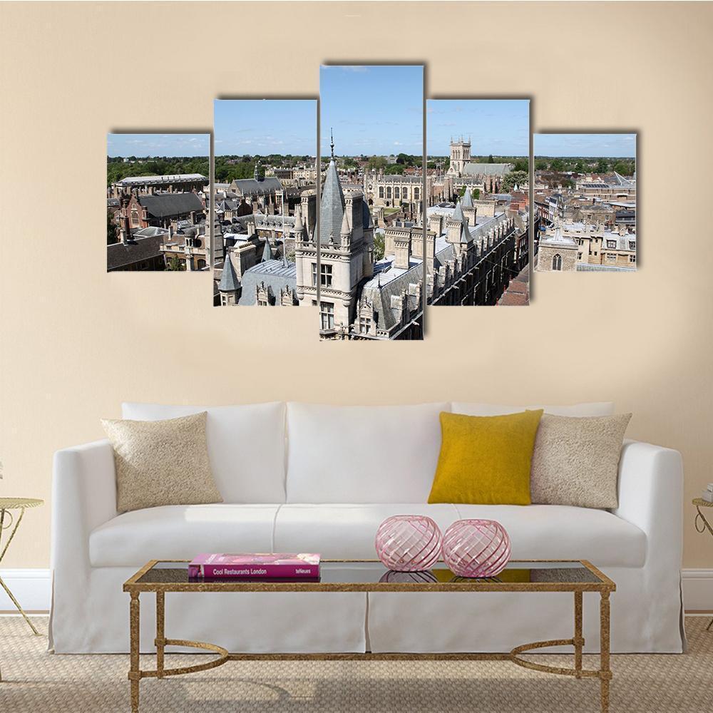 Cambridge's Historical Buildings Canvas Wall Art-5 Star-Gallery Wrap-62" x 32"-Tiaracle