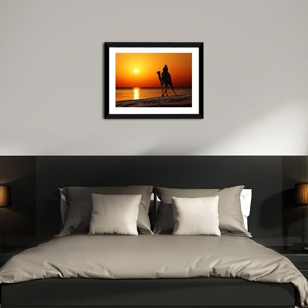 Camel Silhouette Canvas Wall Art-3 Horizontal-Gallery Wrap-25" x 16"-Tiaracle