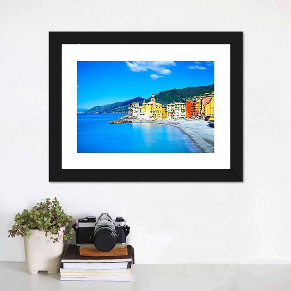 Camogli Old Church Italy Canvas Wall Art-1 Piece-Framed Print-20" x 16"-Tiaracle