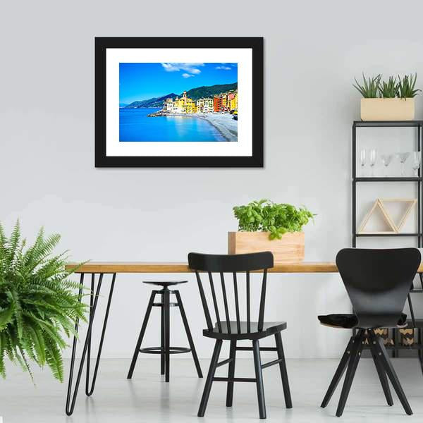 Camogli Old Church Italy Canvas Wall Art-3 Horizontal-Gallery Wrap-25" x 16"-Tiaracle