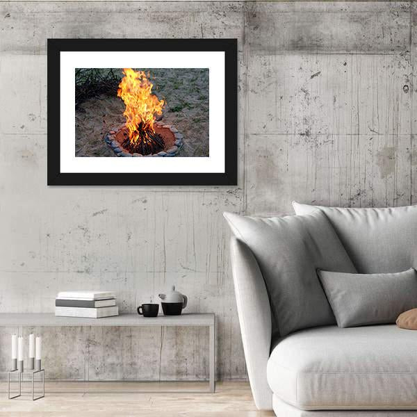 Campfire Canvas Wall Art-5 Horizontal-Gallery Wrap-22" x 12"-Tiaracle