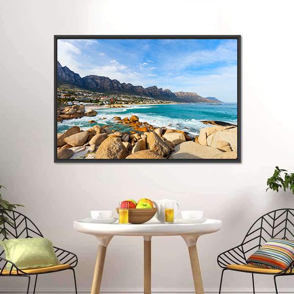 Camps Bay In Cape Town Canvas Wall Art-3 Horizontal-Gallery Wrap-25" x 16"-Tiaracle